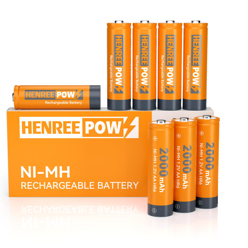 Henreepow AA 2000Mah 1,2 V Vysoká kapacita NI-MH dobíjecí baterie